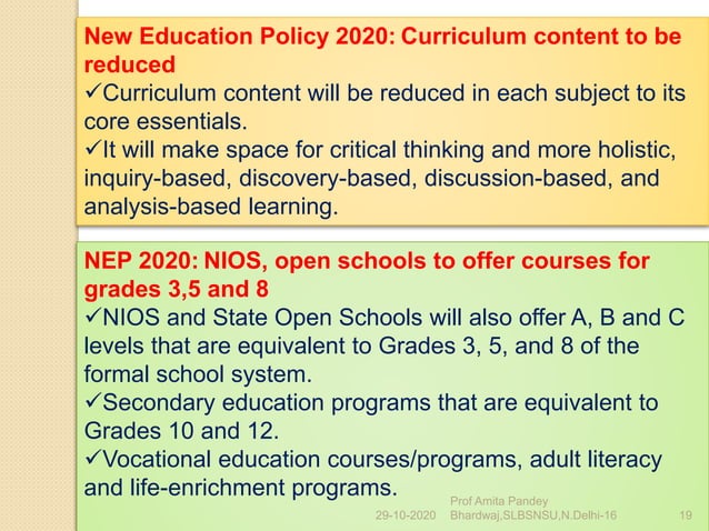 National Education Policy 2020: An Overview | PPTX