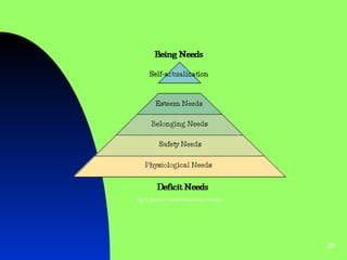 Fig 3: Maslow's model of hierarchy of needs 