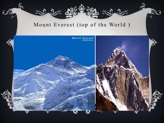 Mount Everest (top of the World )
 