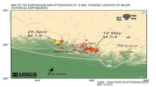 MAP OF THE EARTHQUAKE AND AFTERSHOCKS AT 12 MAY, SHOWING LOCATION OF MAJOR
HISTORICAL EARTHQUAKES
USGS - USGS PAGE ON AFTERSHOCKS AT
MAY 12 2015
 