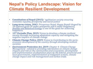 Policy Alignment for Climate Resilient Development in Nepal | PPTX