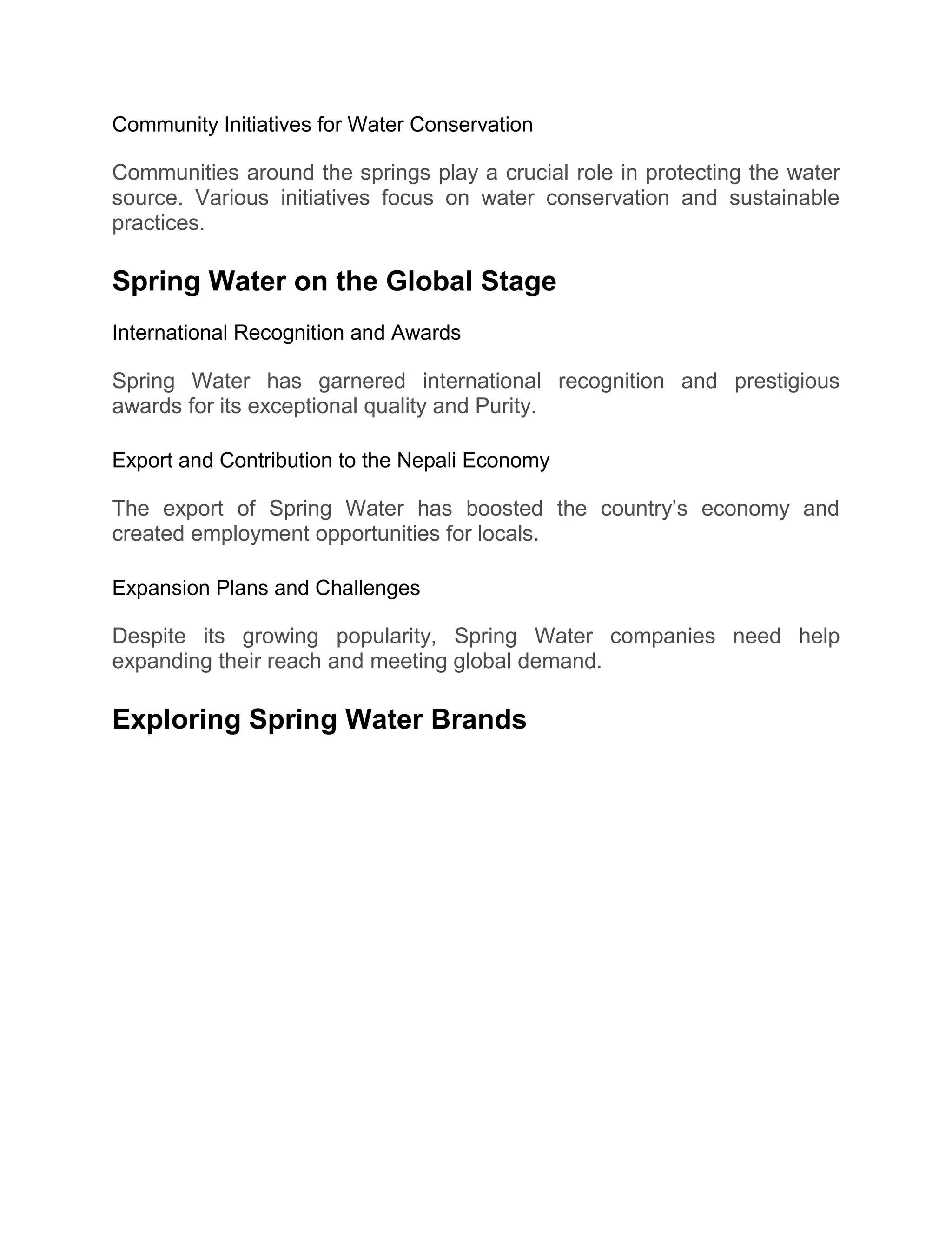 Nepali Spring Water.pdf | Geography | Science