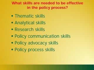 State of capacities and needs for greater evidence-based policy making in developing Asian countries