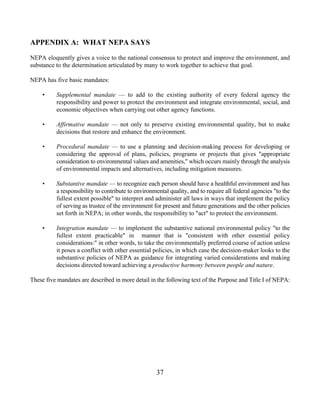 NEPA Study Of Effectiveness