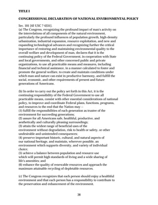 NEPA Study Of Effectiveness