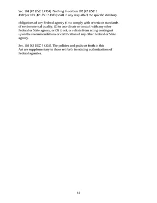 NEPA Study Of Effectiveness