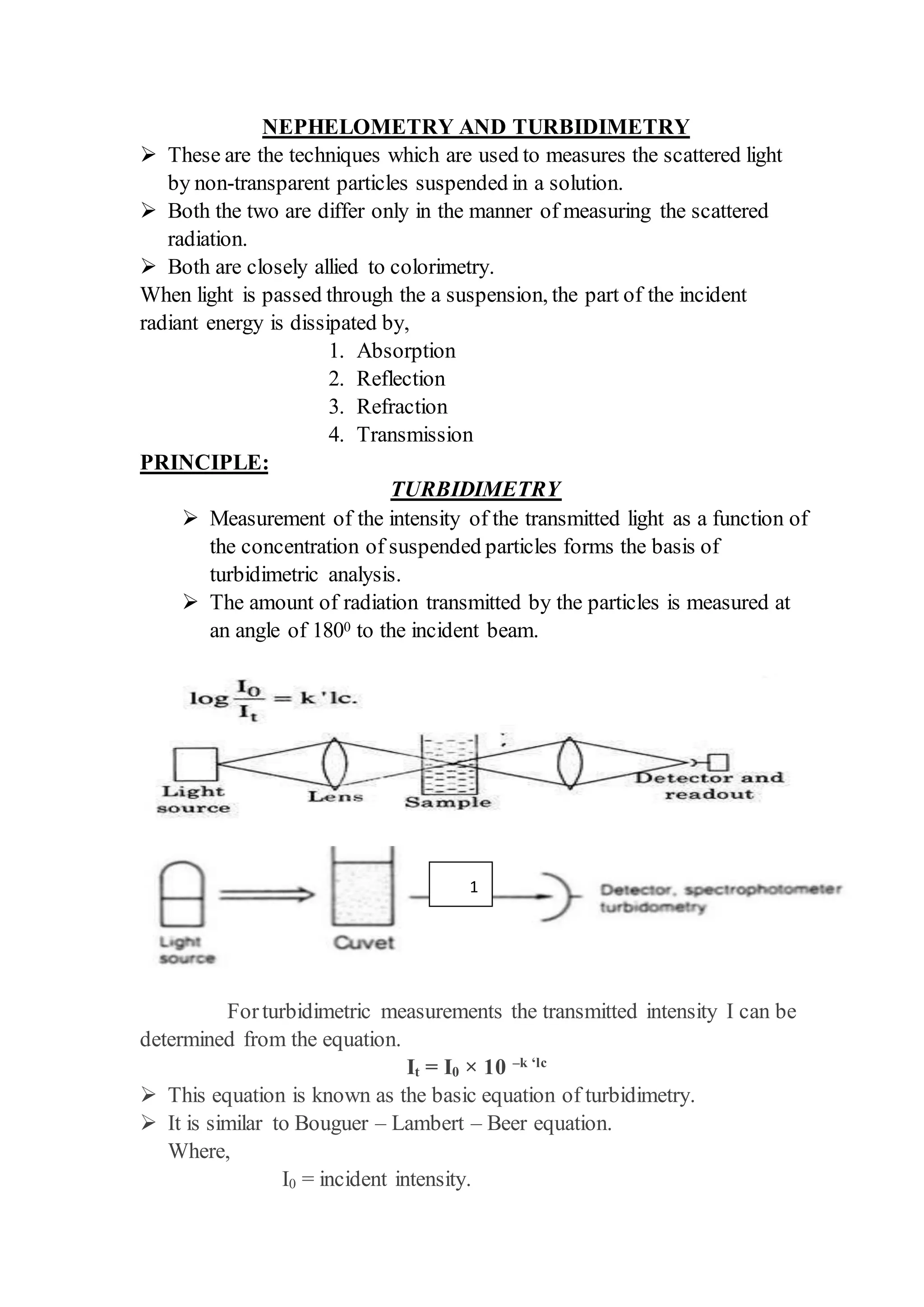 Nephelometry and turbidimetry PDF