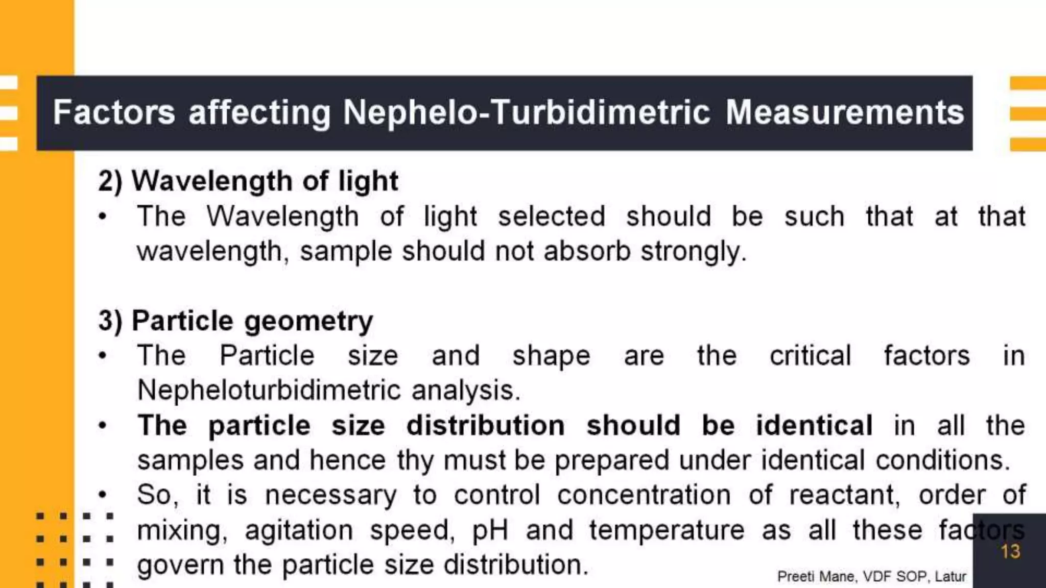 Nephelometry and turbidimetry as per PCI PPT