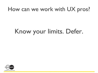 You Can UX Too: Avoiding the Programmer's User Interface @ NEPHP 2013