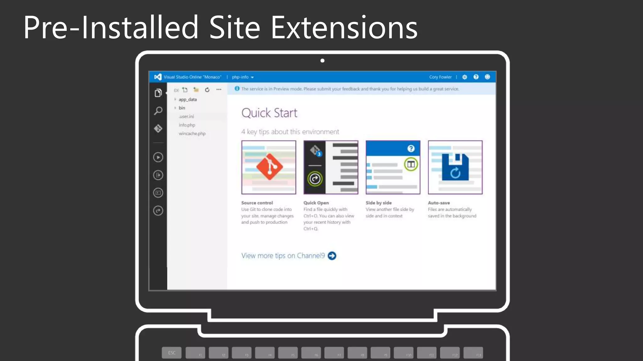 Pre-Installed Site Extensions
 
