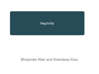 Nephritis

Bhopinder Klair and Kirandeep Kaur

 