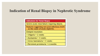 Indication of Renal Biopsy in Nephrotic Syndrome
 