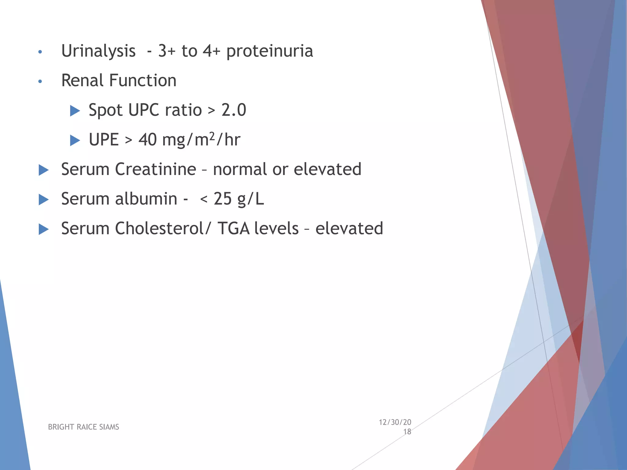 Nephrotic syndrome in Pediatrics | PPTX