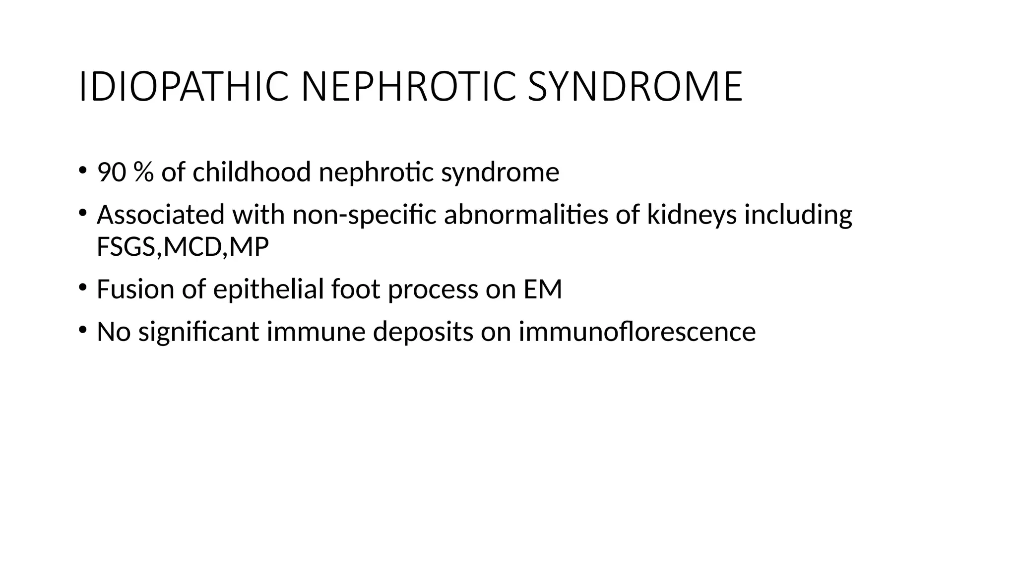 Nephrotic syndrome in children University of Zambia | PPTX
