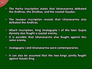 NEP, History of Maukhari Dyanasty Kanauj | PPTX