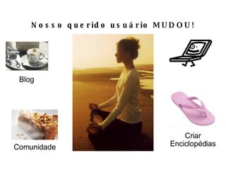 Nosso querido usuário MUDOU! Blog Comunidade Criar Enciclopédias 