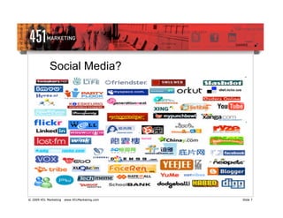 Social Media?




© 2009 451 Marketing   www.451Marketing.com   Slide 7
 