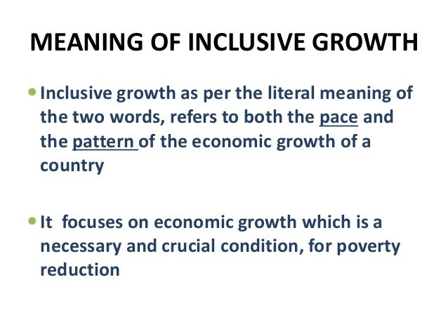 inclusive growth and sustainable development