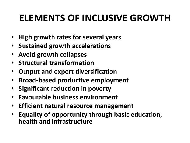 inclusive growth and sustainable development