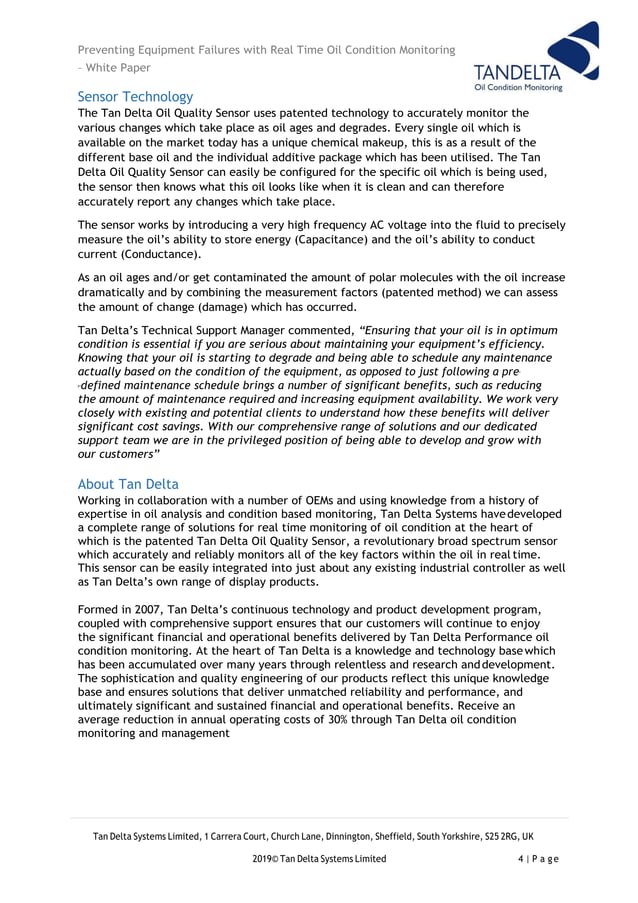 Preventing Equipment Failures with Real Time Oil Condition Monitoring ...
