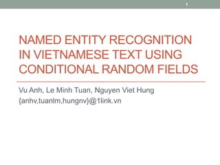 Named Entity Recognition - VLSP 2016 | PDF