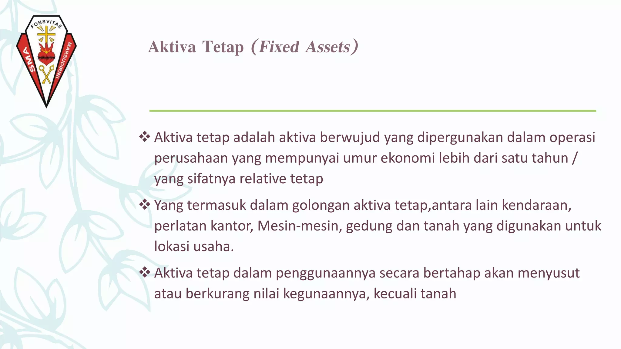 Neraca bagian aktiva tetap , ekonomi kelas 12 | PPTX