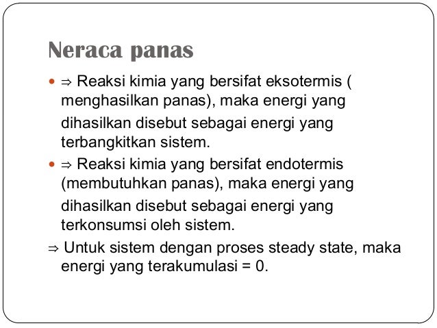 Neraca panas materi Neraca panas materi