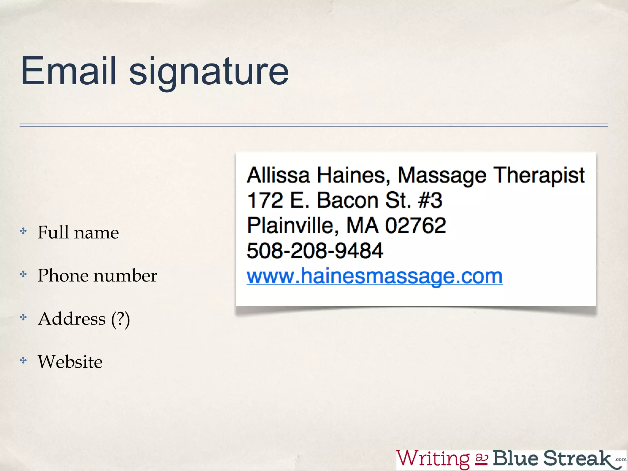 Email signature


Full name

Phone number

Address (?)

Website
 