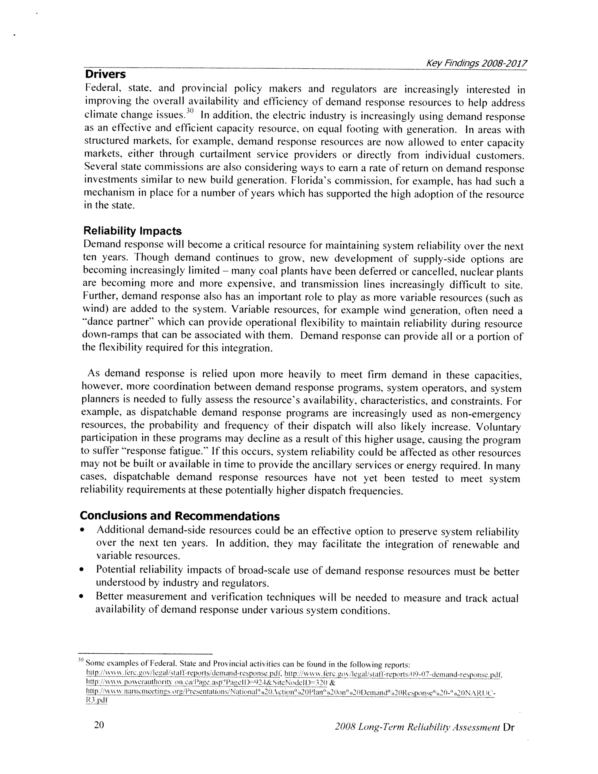 NERC 2008 Long-Term Reliability Assessment