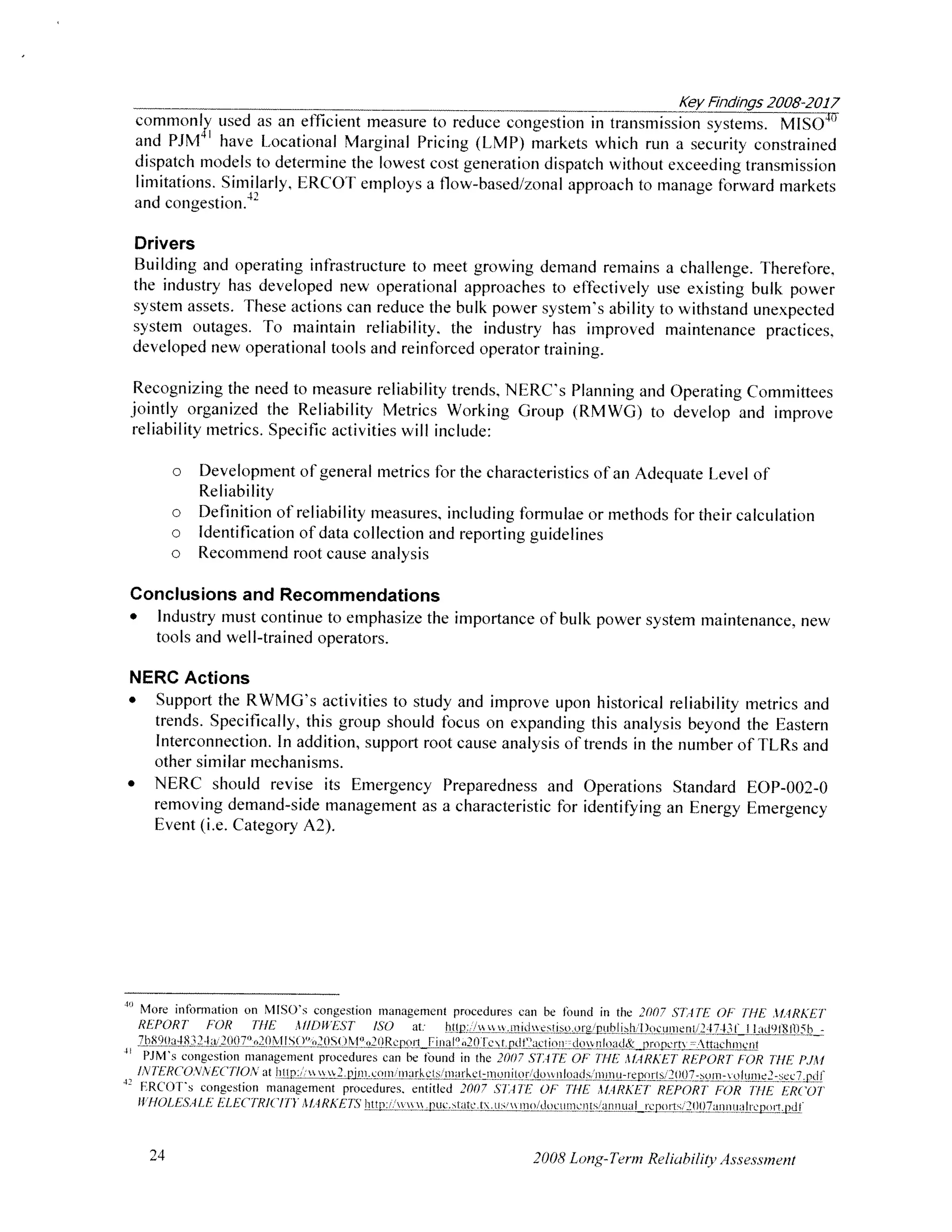 NERC 2008 Long-Term Reliability Assessment