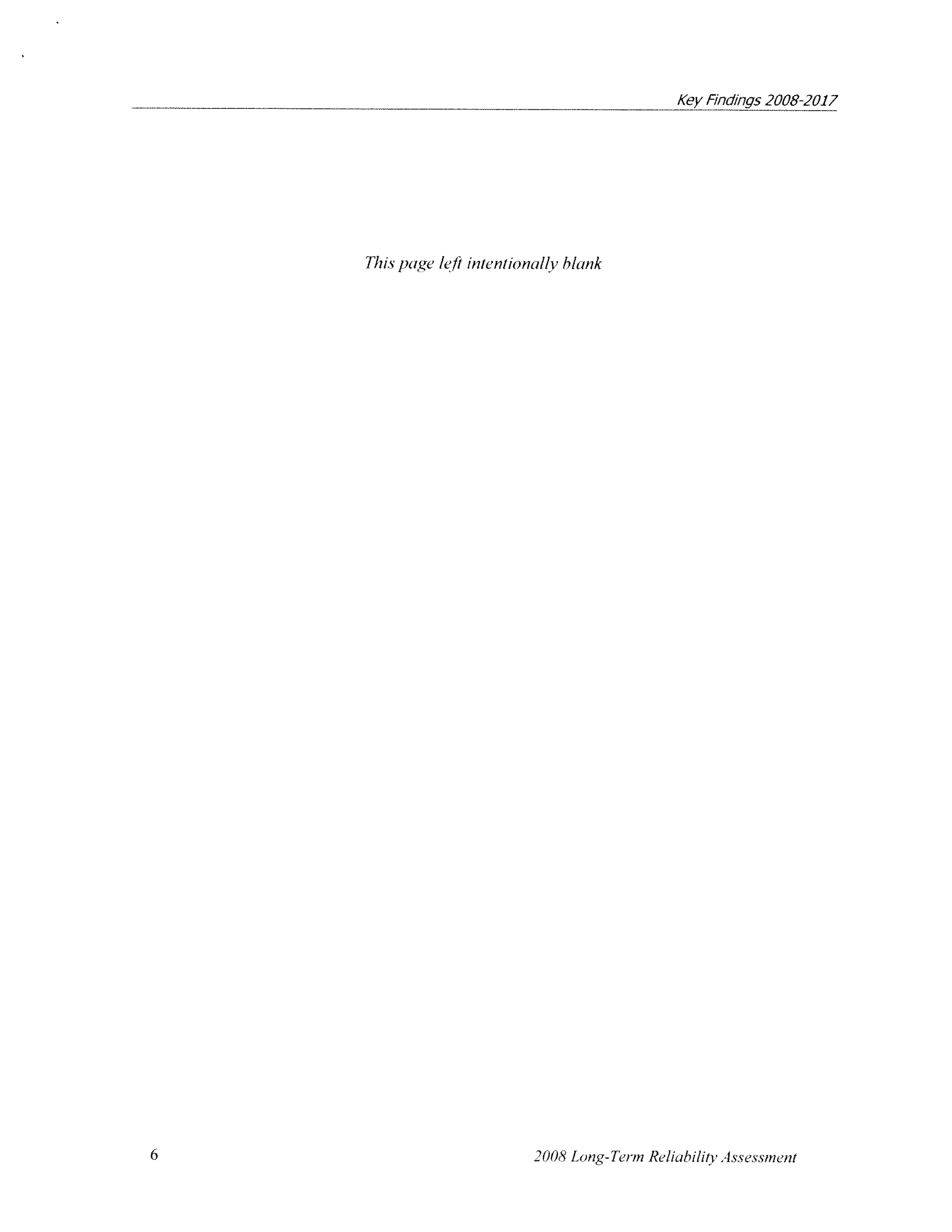 NERC 2008 Long-Term Reliability Assessment