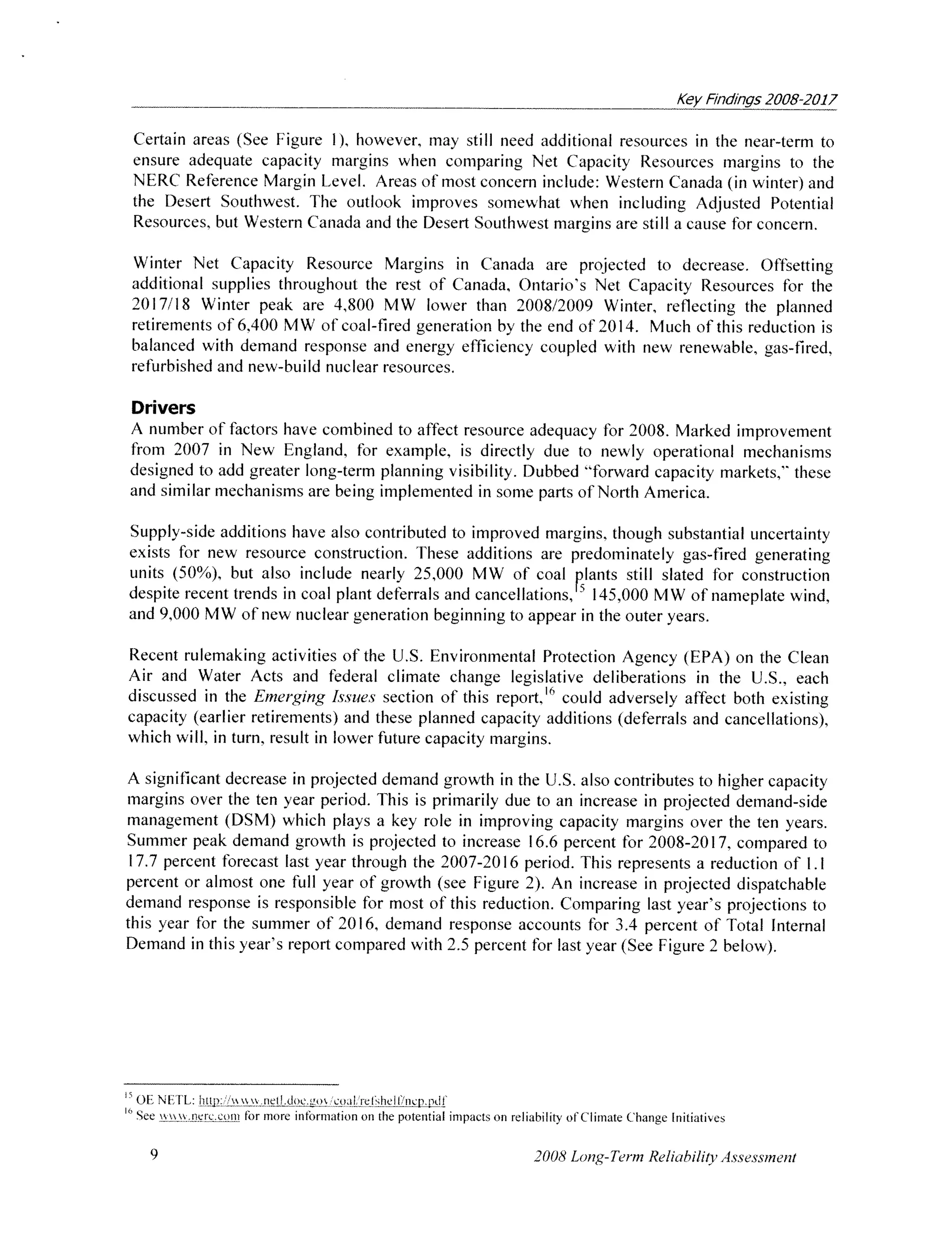 NERC 2008 Long-Term Reliability Assessment