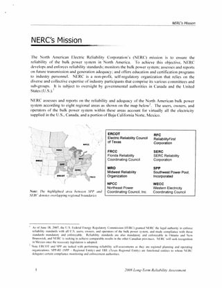 NERC 2008 Long-Term Reliability Assessment