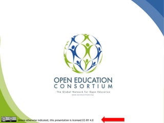Unless otherwise indicated, this presentation is licensed CC-BY 4.0 
 