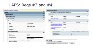 LAPS: Reqs #3 and #4
 