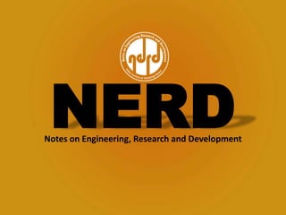NERD

Notes on Engineering, Research and Development

 