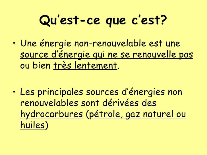 Energies Non Renouvelables