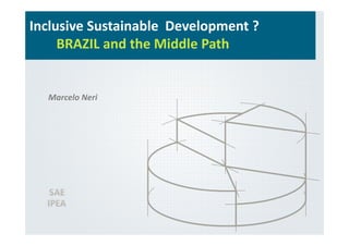 Inclusive Sustainable Development ?
BRAZIL and the Middle Path
Marcelo Neri
 
