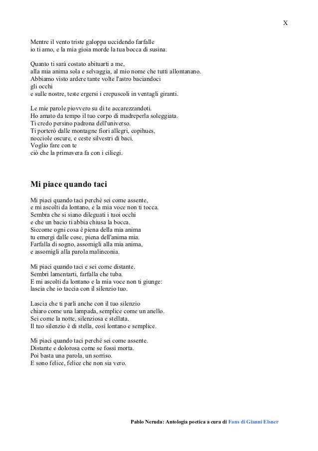 Poesia Il Bacio Neruda In Spagnolo - Poesie Poesie