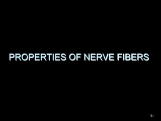 PROPERTIES OF NERVE FIBERS
9
 