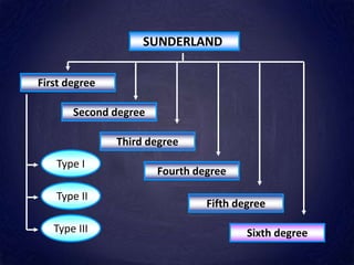 SUNDERLAND
First degree
Second degree
Third degree
Fourth degree
Fifth degree
Sixth degree
Type I
Type II
Type III
 