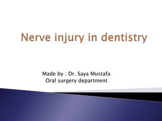 Made by : Dr. Saya Mustafa
Oral surgery department
 