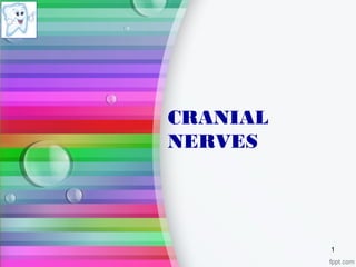 CRANIAL
NERVES
1
 