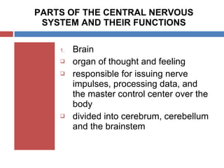 CNS (Central Nervous System) | PPT