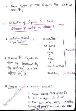 1
<br>
Axon
tn
<br>
Gomcuction d Smpulse in
<br>
(v6ffy)
<br>
Zmpuke
<br>
vg loch cal
<br>
X Process
<br>
Axon
<br>
Oendites
<br>
Dendrons
<br>
Axom
<br>
Axon feumi nle
<br>
J
<br>
L
message
<br>
Dendi
te
<br>
## Ruting Potedial
<br>
-Ist (ell
<br>
2nd Cely)
<br>
 