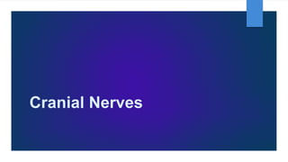 Cranial Nerves
 