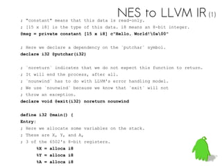 LLVM 總是打開你的心：從電玩模擬器看編譯器應用實例