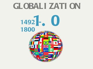 GLOBALIZATION  1.0 1492 - 1800 