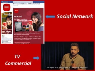 Social Network
TV
Commercial
 