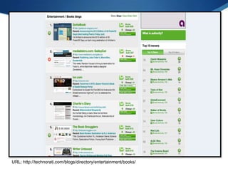 URL: http://technorati.com/blogs/directory/entertainment/books/
 